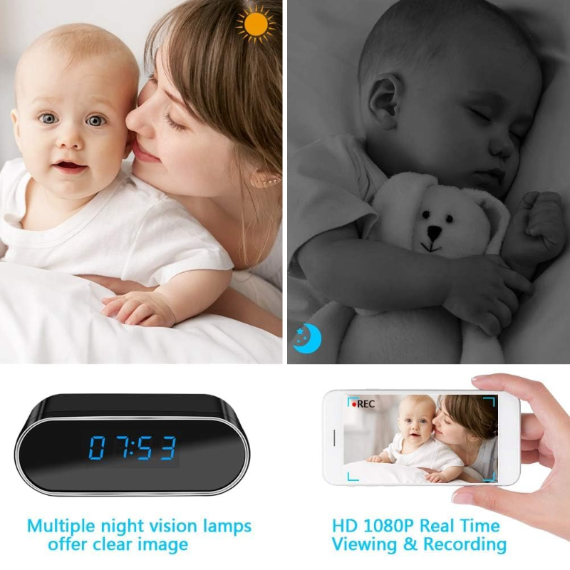 Wireless Hidden Clock Camera – Motion Detection & DVR Recorder