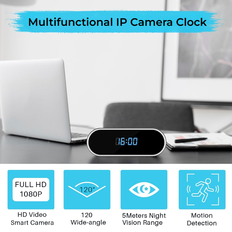 Wireless Hidden Clock Camera – Motion Detection & DVR Recorder