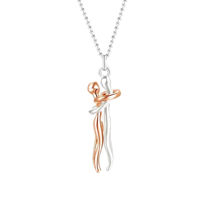 Embrace Forever – Adjustable Hugging Couple Pendant Necklace for Lovers