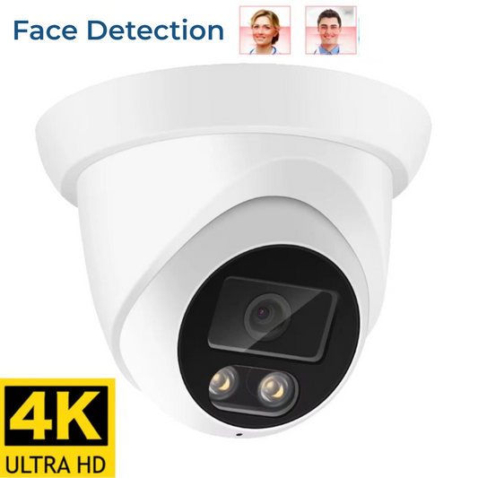 Dual Light 4K IP Security Camera – Metal Dome, H.265 Onvif CCTV